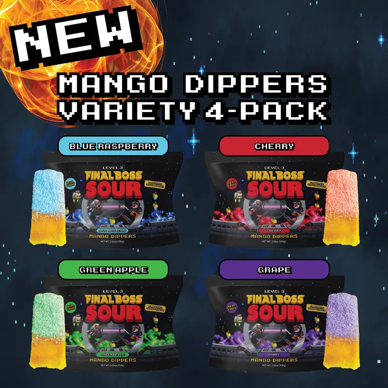 Mango Dippers 1-Pack (Blue Razz, Green Apple, Grape, Cherry): 1-Pack Blue Razz