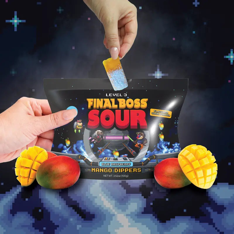 Mango Dippers 1-Pack (Blue Razz, Green Apple, Grape, Cherry): 1-Pack Blue Razz