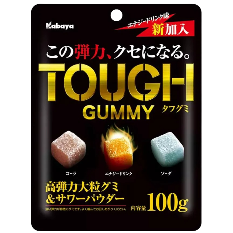 Kabaya, "Tough Gummy", Ginger Ale, Cola & Soda Flavors in 1 bag