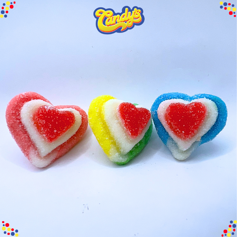 Triple Layer Rainbow Hearts