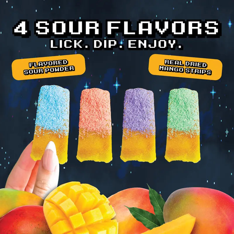 Mango Dippers 1-Pack (Blue Razz, Green Apple, Grape, Cherry): 1-Pack Blue Razz