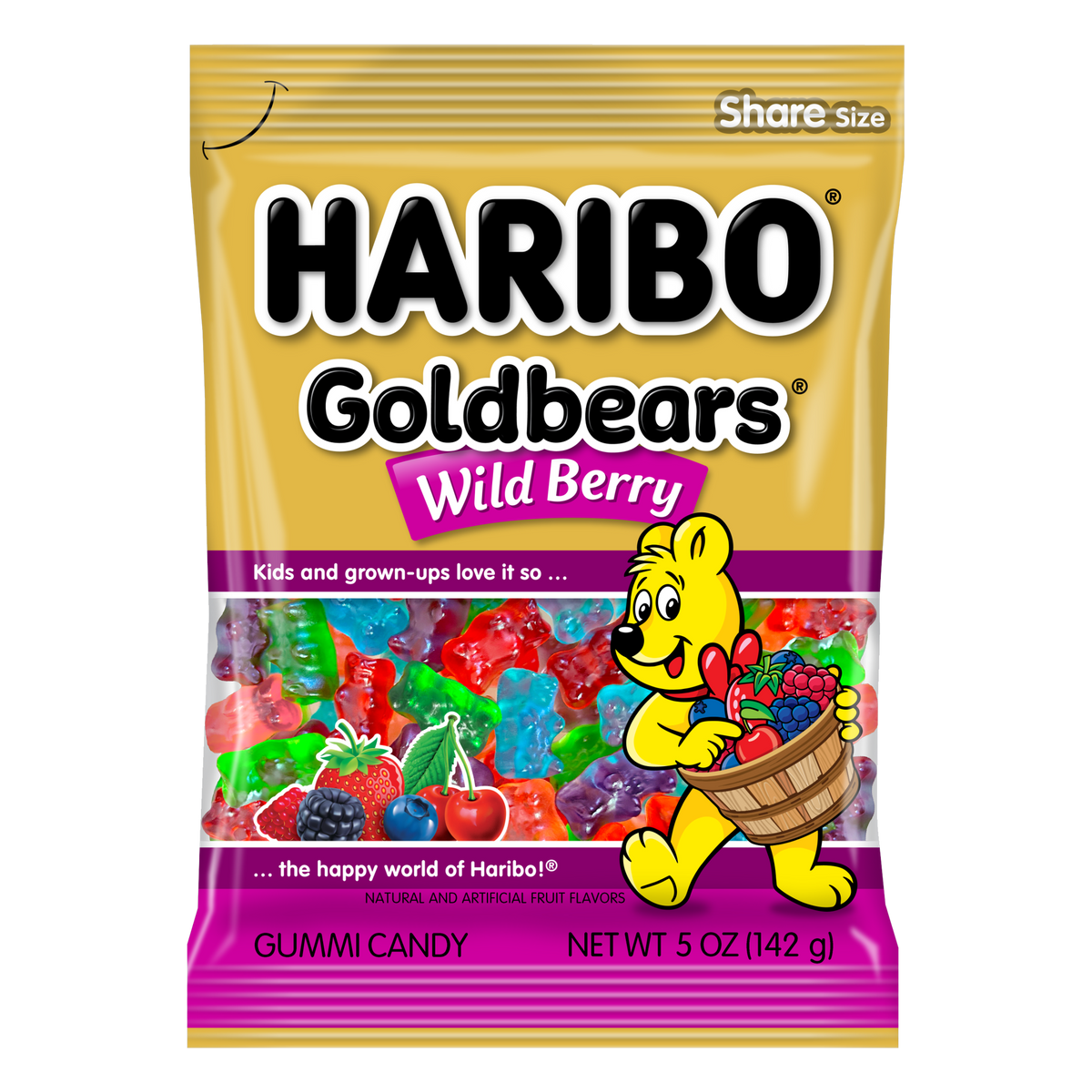 Haribo Wild Berry Gummy Gold Bears