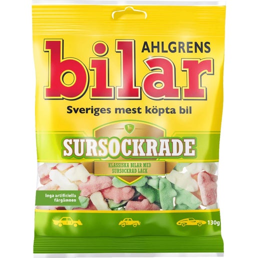 Bilar Sour Cars 100g Bag Candy's