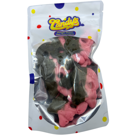 Bubs Foamy Licorice Raspberry Skulls Candy's