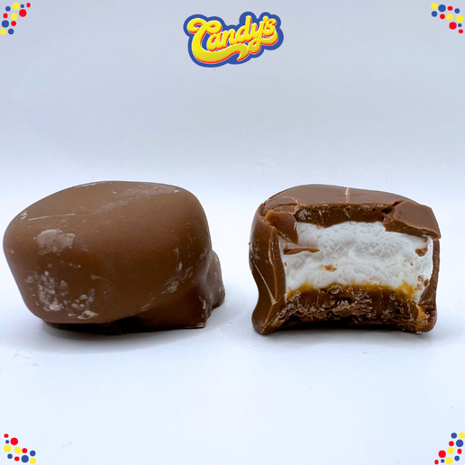 Chocolate Covered Marshmallows with Caramel Pouch Candy's