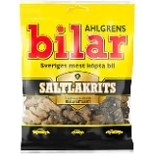 Ahlgrens Bilar-Saltlakrits Salty Chewy Licorice Marshmallow 100g Candy's