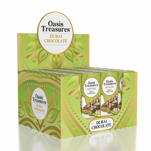 Dubai Chocolate Bar Pistachio by Oasis Treasures Made in USA Candy's